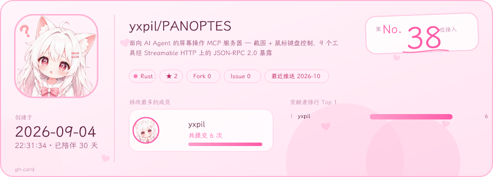gh-card · yxpil/PANOPTES