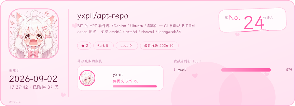 gh-card · yxpil/apt-repo